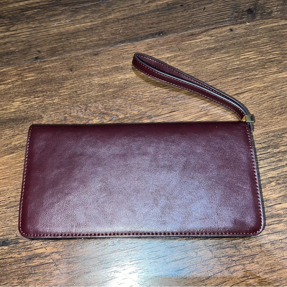 Plum wristlet / clutch